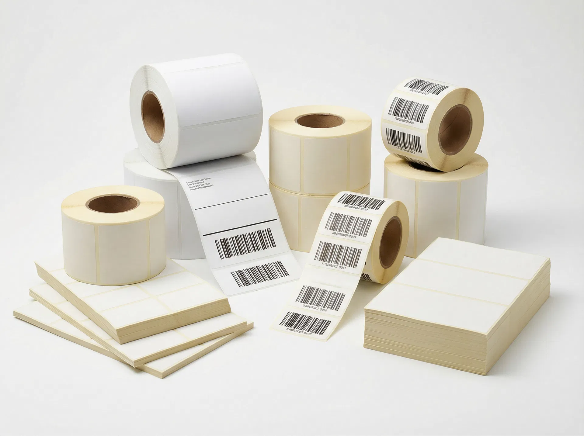 Blank Thermal Labels product display for wholesale thermal labels buyers