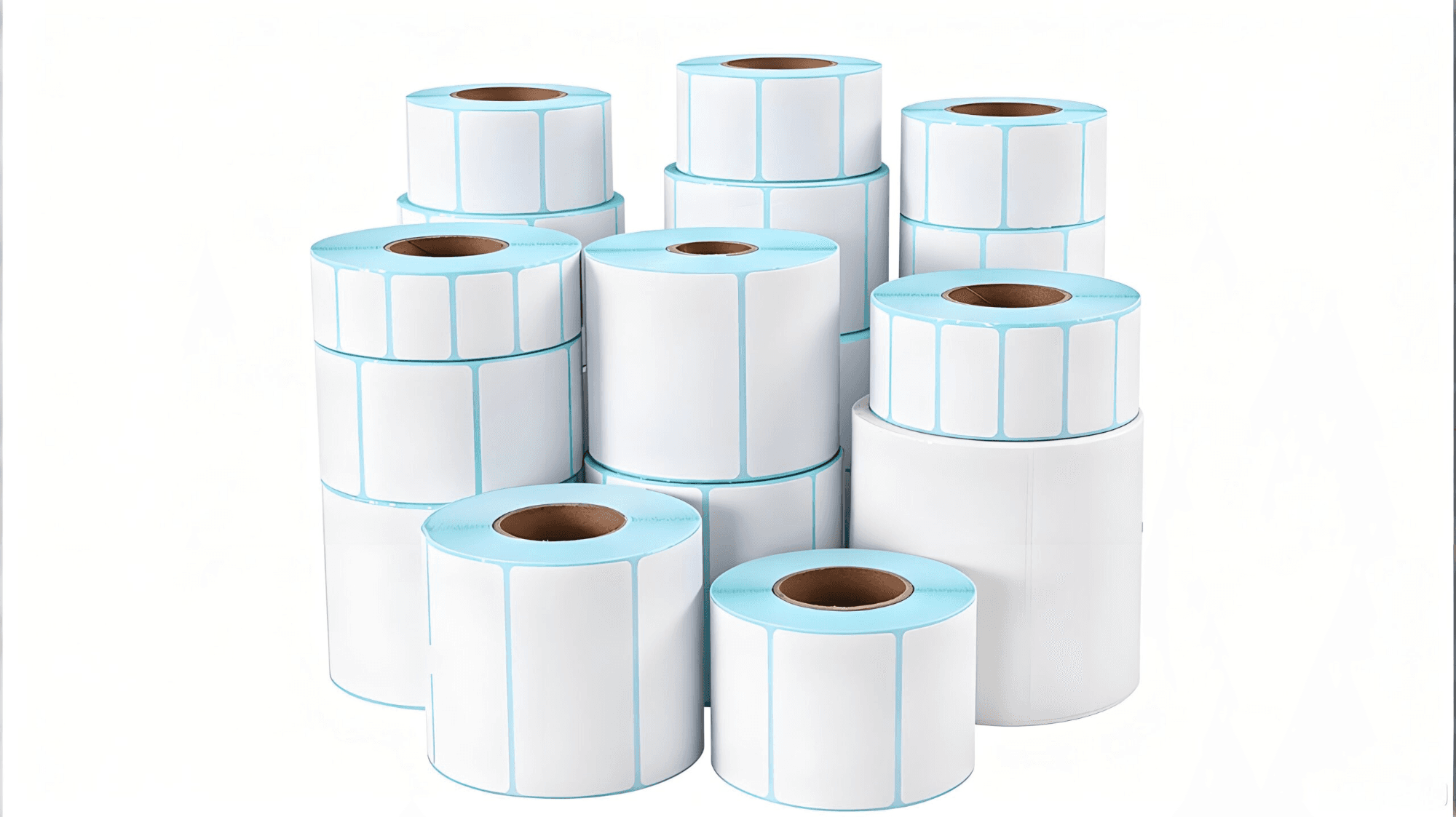 Direct thermal shipping and barcode labels in rolls and fanfold packs